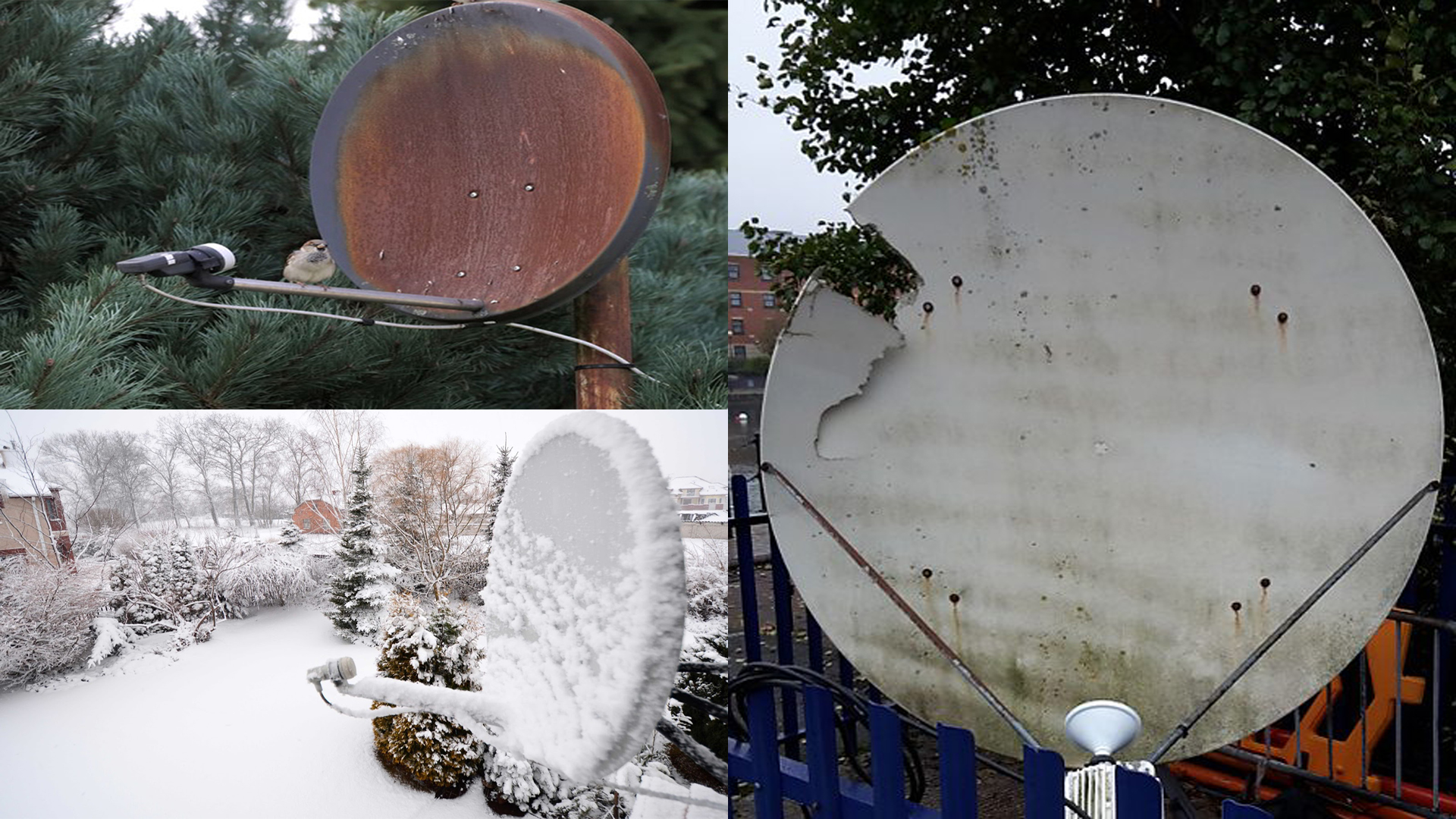 satellite dishes