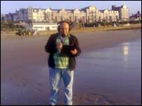 Andy Comfort on Bridlington Beach