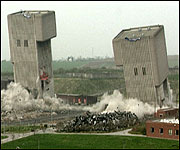Demolition of a mine