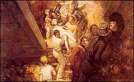 Picture: Painting of Nelson dying by Samuel Drummond.