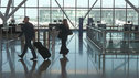 Passengers in a busy airport