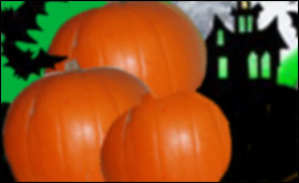 Pumpkins and Halloween montage.