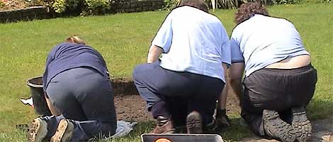 Digging up the garden!