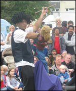 Comedy street performer Mr Bunk