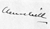 Winston Churchill's signature