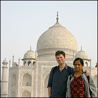 Richard and Kumud at the Taj Mahal
