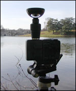 Digital camera with 360-degree panoramic lens