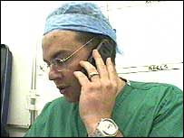Anthony on the telephone 