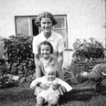 Constance Morgan with evacuee Grace and a friend's baby