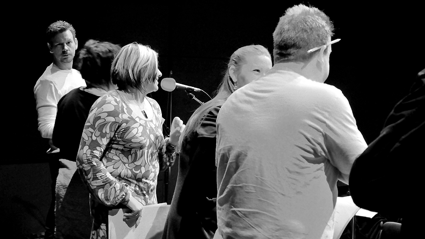 Cast rehearsal at the Centre for Contemporary Arts, Glasgow.