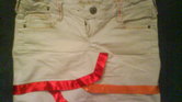 White denim skirt...