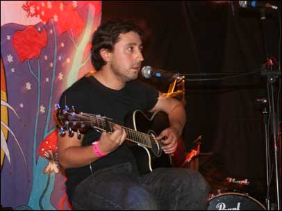 David Ian Roberts on the Friday Session Introducing stage at Nozstock 2009
