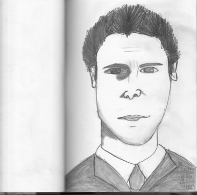Straight faced guy