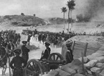 Battle at Pondicherry c.1778 (Getty Images/Hulton Archive)