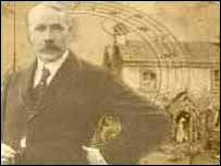 Edward Elgar outside his cottage