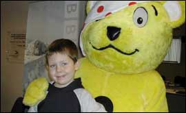 Pudsey and friend at the BBC Learning Centre