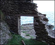 A part of the ruined village