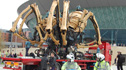 The spider arrives at the docks
