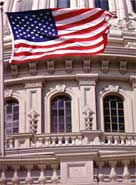 The 'Stars and Stripes' flag outside Capitol Hill in Washington DC