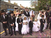 Family group at wedding