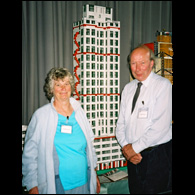 bayko tower block with David and Pauline