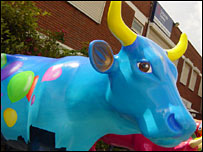 A colourful cow