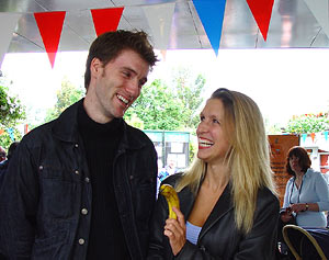 Helen with Justin at London Zoo