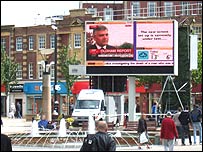 Big Screen in All Saints Square Rotherham