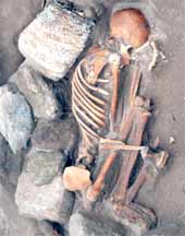 Skeletal remains found at the site on South Uist