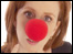 Catherine Tate with a red nose