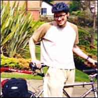 Steve Keplinger biking with his family