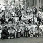 V-day street party, Water Street, Bristol. Alma Payne located 2nd row, 4th from the right.