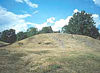 Photo of burial mounds at Gamle Uppsala