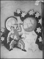 The 'Strong Man' mural in the canteen (Photo copyright Paul Huson)