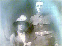 David Hawling and his wife before he went away to war