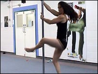 Kathy Buller pole dancing