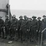 Guards on M.V ‘Highland Monarch’ en route to Gibraltar