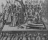 Drawing of the fate of the Gunpowder Plotters