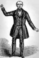 Black and white illustration showing Feargus O'Connor
