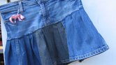 Pleated Denim...