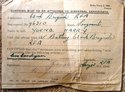 Clothing certificate on demob of Harry Young 1919 Clothing certificate on demob of Harry Young 1919