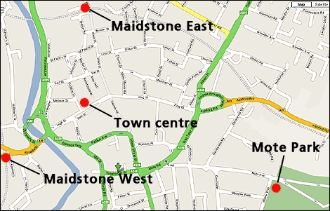 Maidstone map