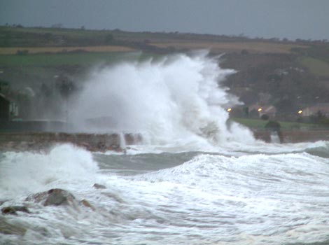 Storms in Penzance west Cornwall