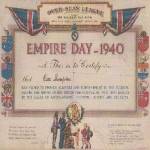 Empire Day 1940 Certificate