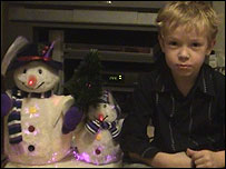 Bailey with his snowmen