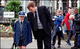 Steven Beale gets laughed at for wearing his uniform in Eastenders