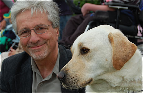 Man and dog at the 2008 Suffolk Show