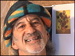 Baruch Rosengarten in his studio