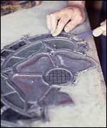 Dismantling a panel in the workshop
