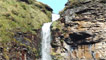 A waterfall
